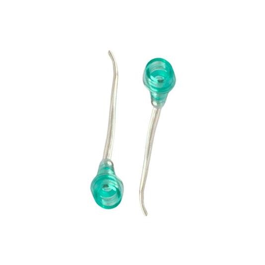 Sonda Nelaton Visa de PVC, calibres 12 a 24 Fr, con conector cónico verde sobre fondo blanco