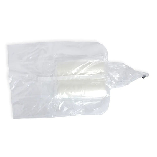 Vygon Neohelp: bolsa oclusiva de polietileno estéril plegada sobre fondo blanco, con gorro y espuma preformada