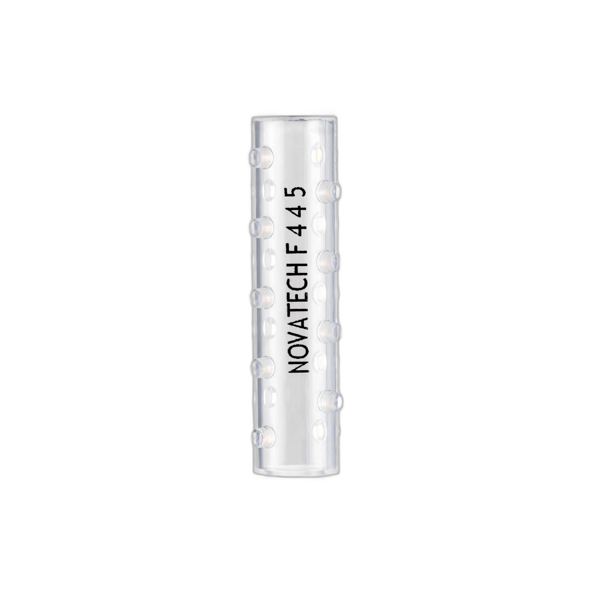 NOVATECH GSS BD, stent bronquial de silicona de 10–12 mm, sobre fondo blanco