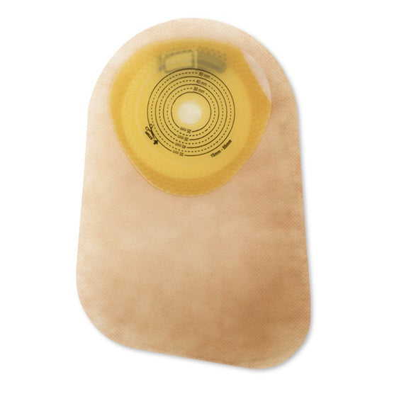 Hollister Premier 82300, bolsa cerrada de una pieza con barrera SoftFlex recortable hasta 55 mm, beige, sobre blanco