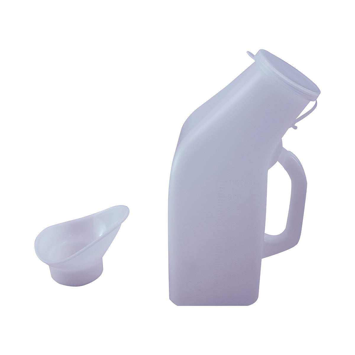 Orinal unisex Handy PTO02 de 1000 ml con asa, tapa y adaptador