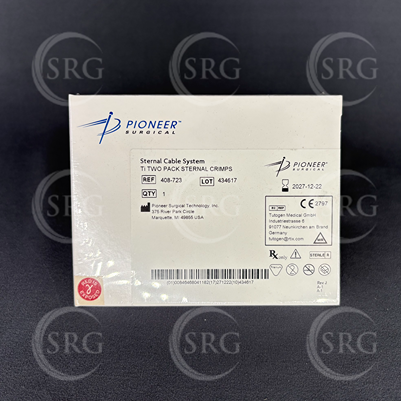 Pioneer Sternal Cable System 408-723, dos abrazaderas de titanio