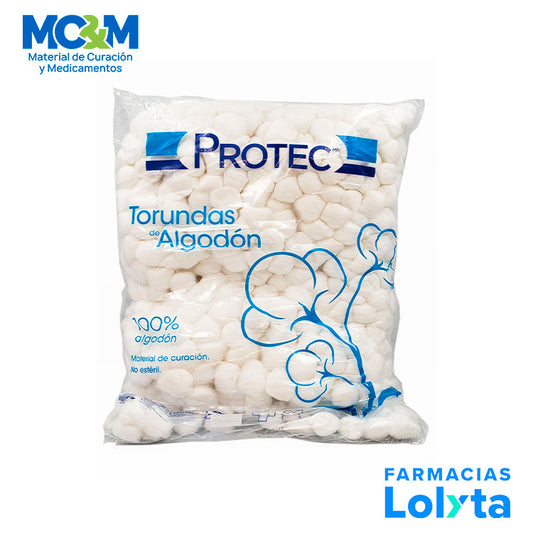 PROTEC 0216000 torunda de algodón 500 g, bolsa con aproximadamente 1000 bolitas
