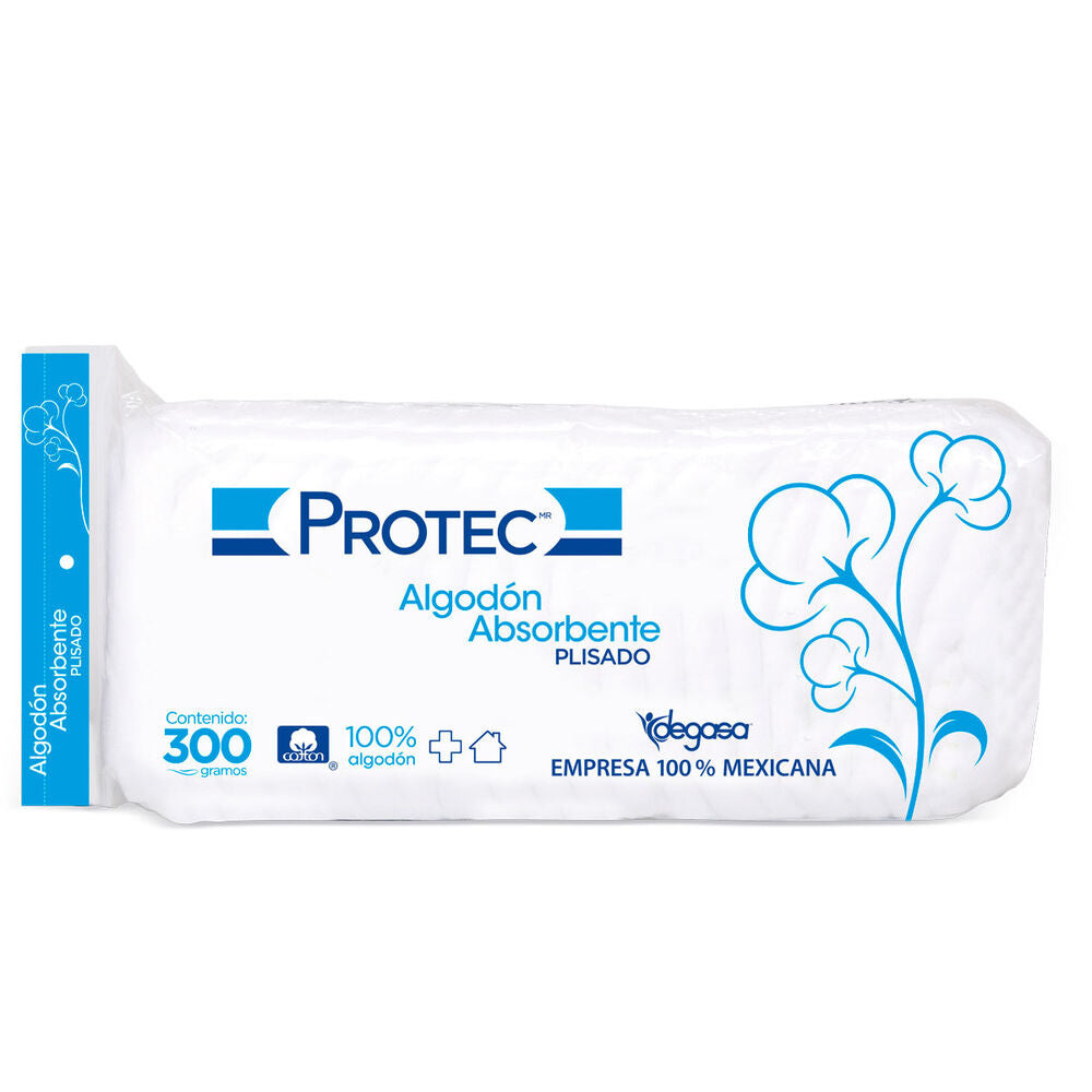 PROTEC algodón absorbente plisado, 300 gramos, 100% algodón