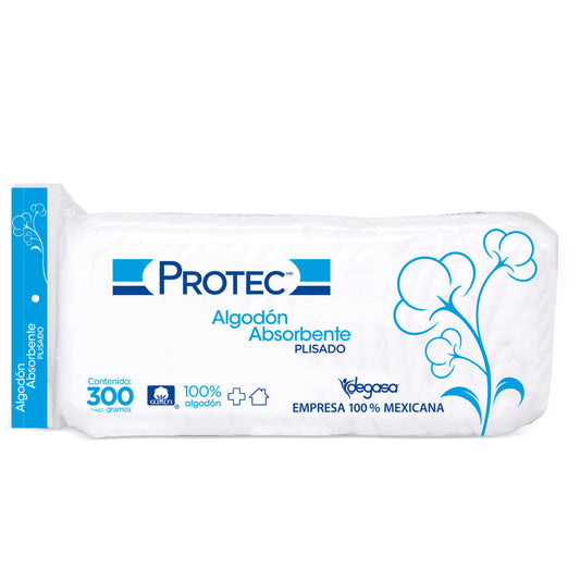 PROTEC algodón absorbente plisado, 300 gramos, 100% algodón