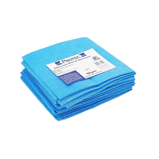 PROTEC sábana desechable para mesa de operaciones de 90 × 180 cm, bolsa con 10 piezas sobre fondo blanco