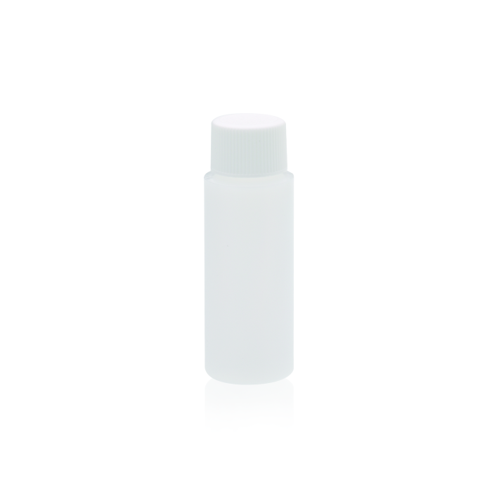 Frascos cilíndricos Wheaton HDPE natural; imagen del formato de la familia