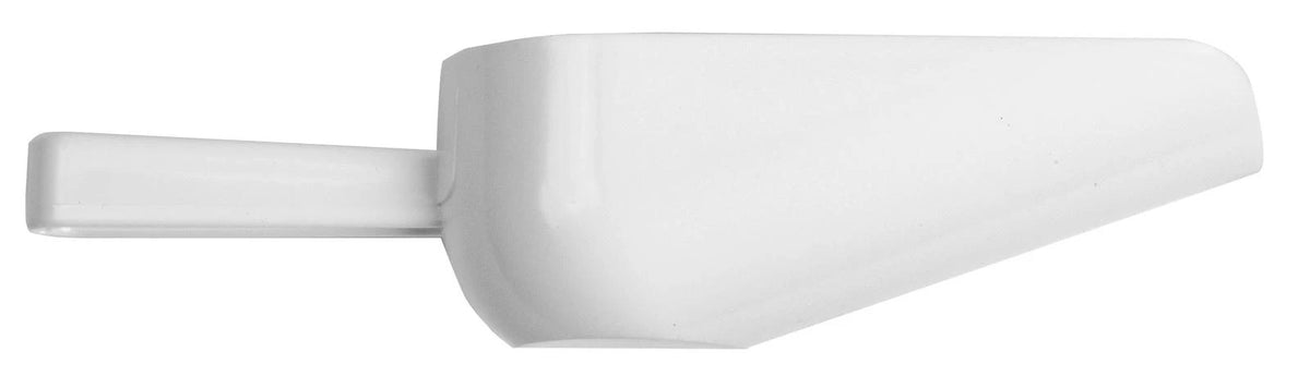 Cuchara de muestreo Heathrow Scientific HS120853 de 250 mL, blanca, estéril, vista sin empaque
