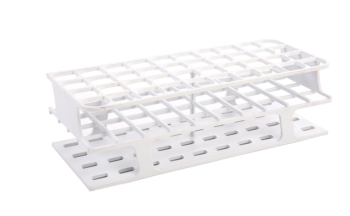 Gradilla OneRack Heathrow Scientific HS27514A de 40 posiciones, pozo de 25 mm, color blanco