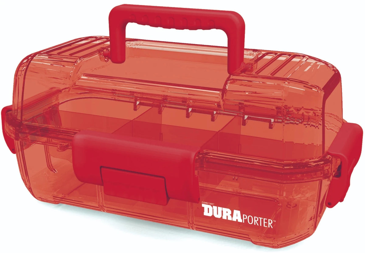 Contenedor Heathrow Scientific DuraPorter HS120077, rojo, vista sin muestras ni empaque