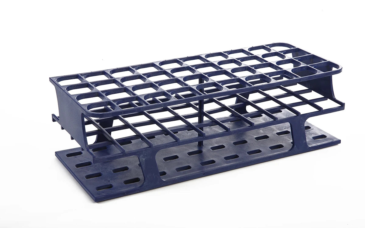 Gradilla OneRack Heathrow Scientific HS27514B de 40 posiciones, pozo de 25 mm, color azul
