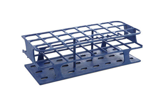 Gradilla OneRack Heathrow Scientific HS27515B de 24 posiciones, pozo de 30 mm, color azul