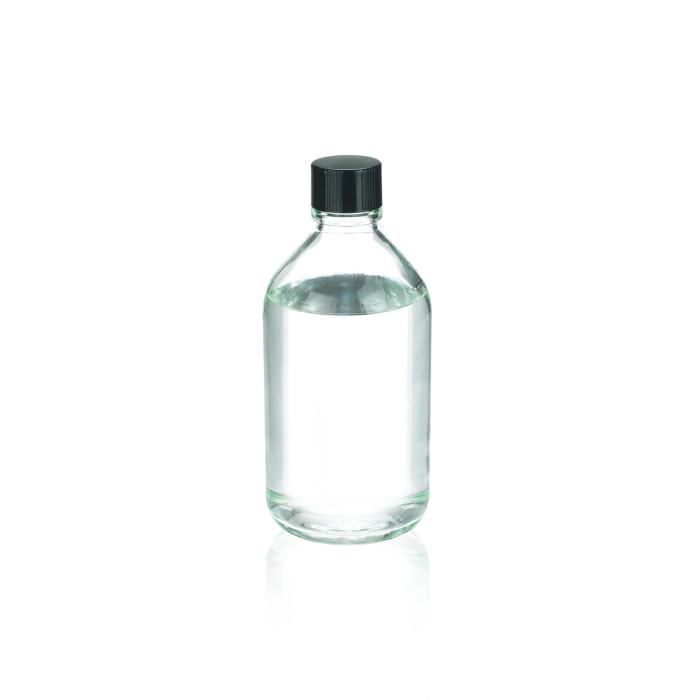 Frasco WHEATON Media/Lab 219579 de 500 mL, sin graduaciones, con tapa fenólica y sello de caucho. Referencias WHE-219579