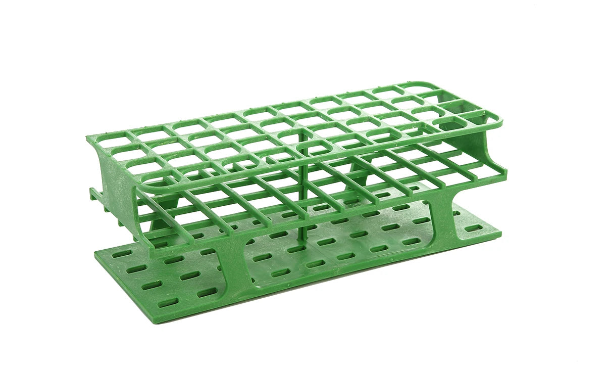 Gradilla OneRack Heathrow Scientific HS27513C de 40 posiciones, pozo de 20 mm, color verde