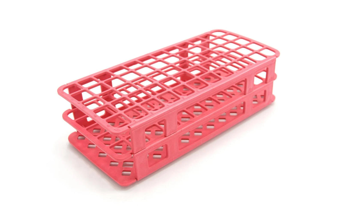 Gradilla Fold & Snap Heathrow Scientific HS243077R, 60 posiciones de 16 mm, color rojo