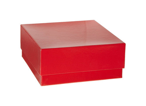 Caja de cartón Heathrow Scientific HS2860CR, rojo, fotografía ilustrativa; divisores y viales mostrados no incluidos