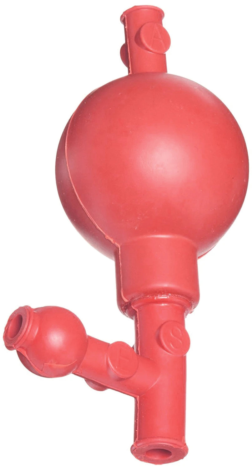 Propipeta Heathrow Scientific HS20632B de tres válvulas, color rojo, sin empaque