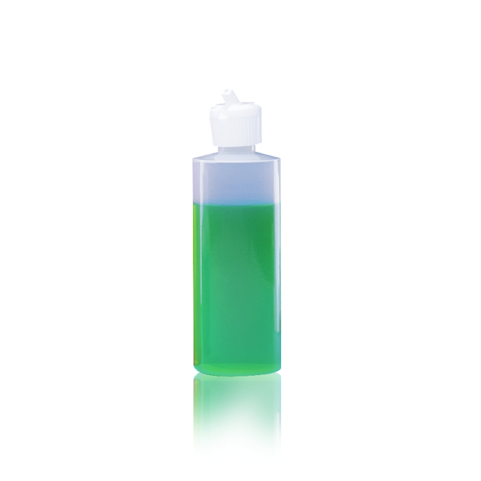 Frasco dispensador WHEATON Spout-Seal de 125 mL, con pico abatible; referencia WHE-211195. Líquido de la fotografía ilustrativo, no incluido.