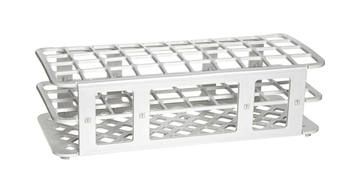 Gradilla Fold & Snap Heathrow Scientific HS243071W, 40 posiciones de 20 mm, color blanco