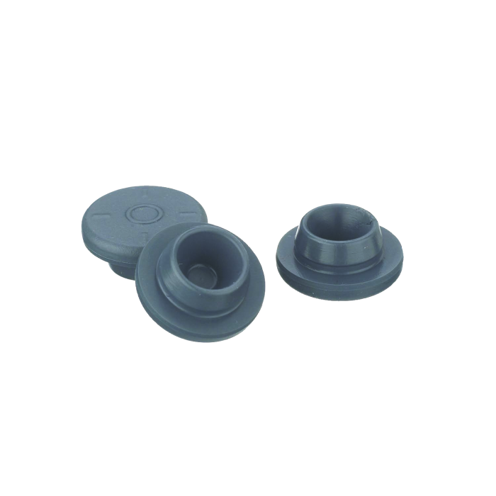 Tapones WHEATON ULTRA PURE de bromobutilo gris siliconizado, referencia WHE-W224100-405, para boca exterior de 20 mm. Foto oficial; venta en caja con 1000 tapones.