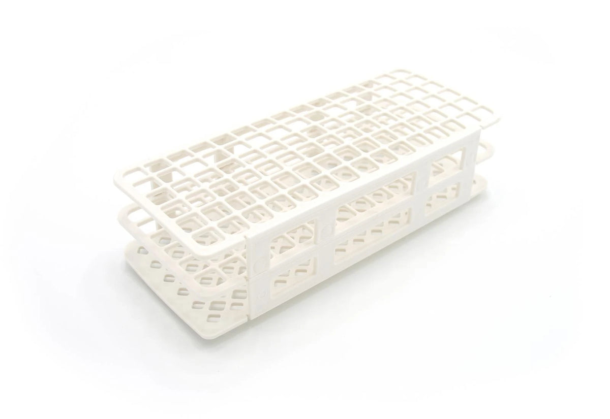 Gradilla Fold & Snap Heathrow Scientific HS243073W, 90 posiciones de 13 mm, color blanco