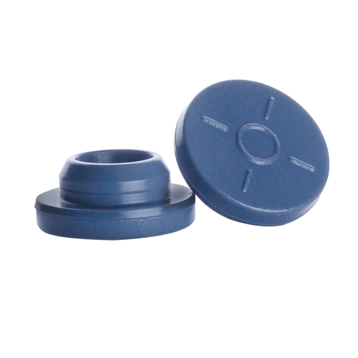 Tapón WHEATON COMPLETEPAK Ultra Pure Serum de 20 mm, visto por ambos lados; referencia WHE-W988007-S. Caja según selector.