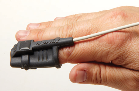 Sensor Nonin 8000SL, fotografía original de la talla grande; ResMed 70413, cable 1 m según catálogo