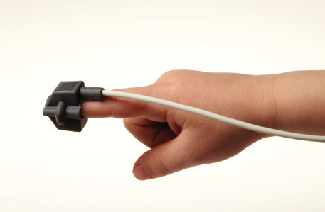 Sensor Nonin 8000SS, fotografía original de la talla chico; ResMed 70567, cable 1 m según catálogo