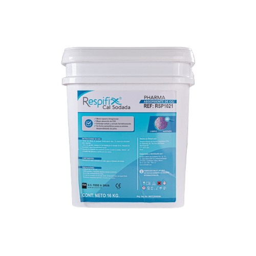 Cubeta de cal sodada Respifix RSP1021 de 16 kg con indicador