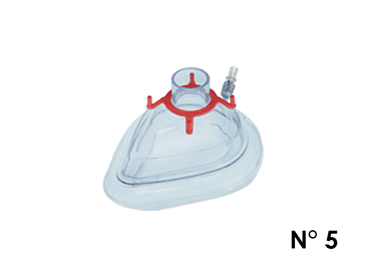 Mascarilla para anestesia Respifix Fix Seal roja número 5, con el 5 impreso, referencia RSPCP630005