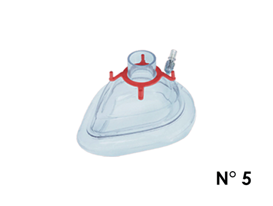 Mascarilla para anestesia Respifix Fix Seal roja número 5, con el 5 impreso, referencia RSPCP630005