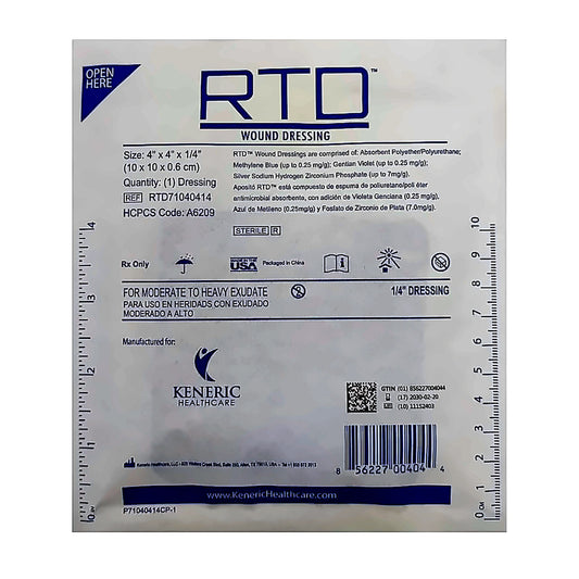 Apósito RTD Keneric Healthcare con plata para heridas