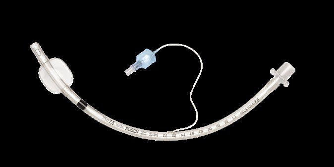 Tubo endotraqueal Rüsch SafetyClear Plus Murphy de 7.5 mm con balón, referencia 112082075