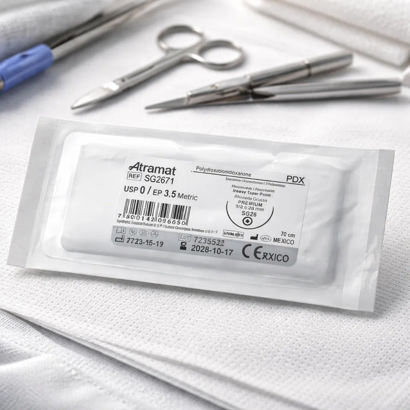 Atramat PDX SG2671 sutura de polidioxanona USP 0