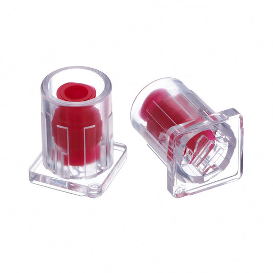 Tapón inviolable B. Braun TEC1000 418004 rojo con carcasa transparente, dos unidades