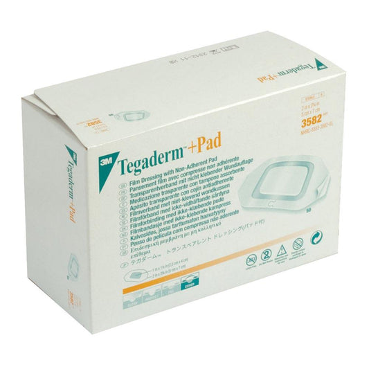Tegaderm + Pad Apósitos Transparentes Adhesivos 5.08 cm x 6.98 cm 3582