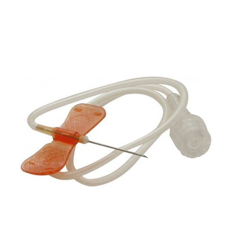 Catéter mariposa Terumo SURFLO 23G, tubo flexible, alas y conexión Luer