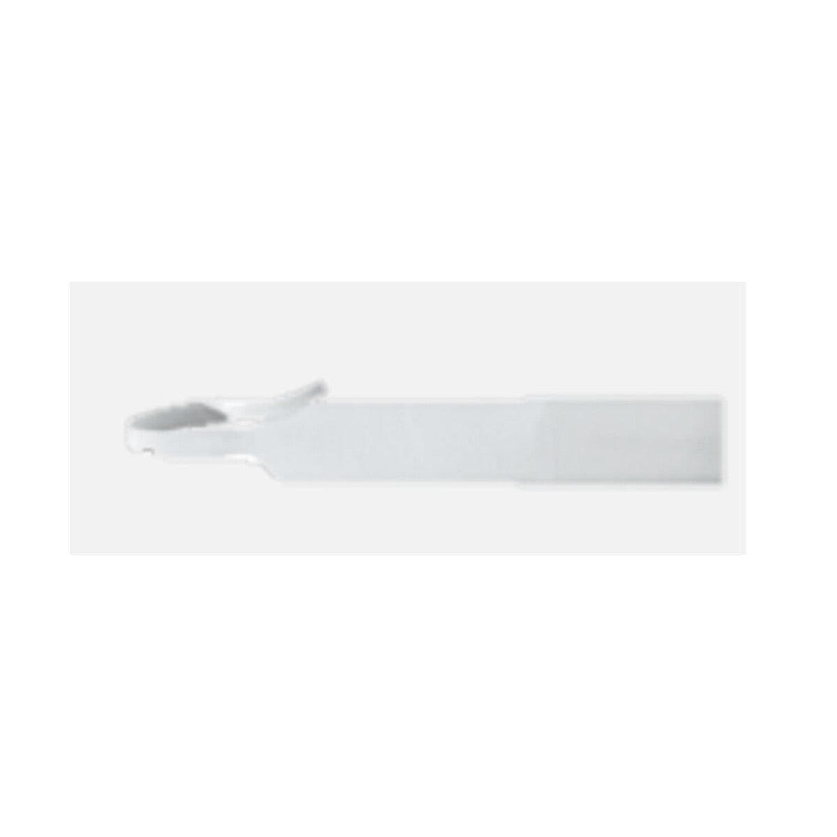 TRACOE care 903-B-P, cintilla blanca acolchada para fijación de cánula de traqueostomía sobre fondo blanco