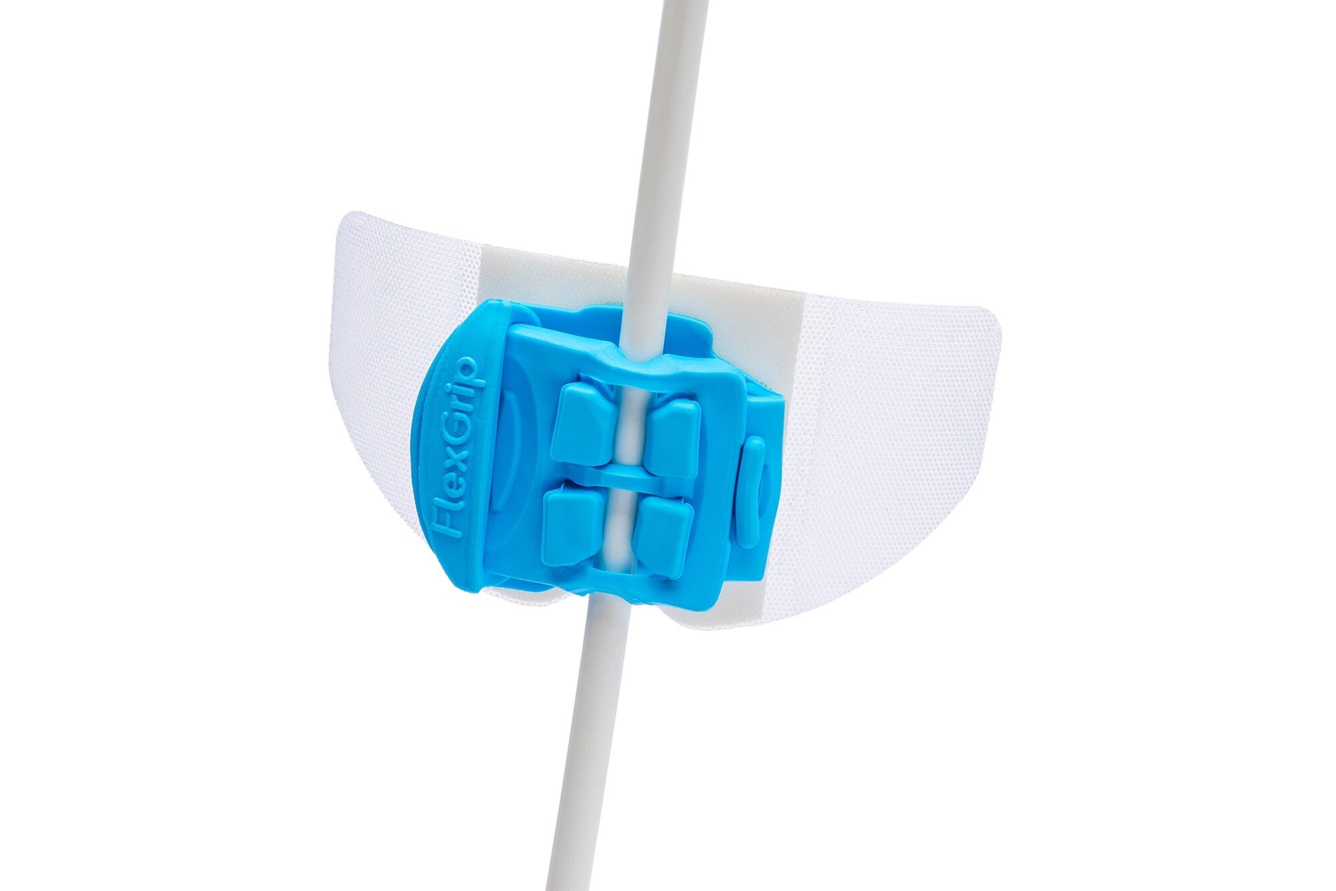 Fijador universal FlexGRIP 5-11 Fr con catéter colocado en la banda de fijación