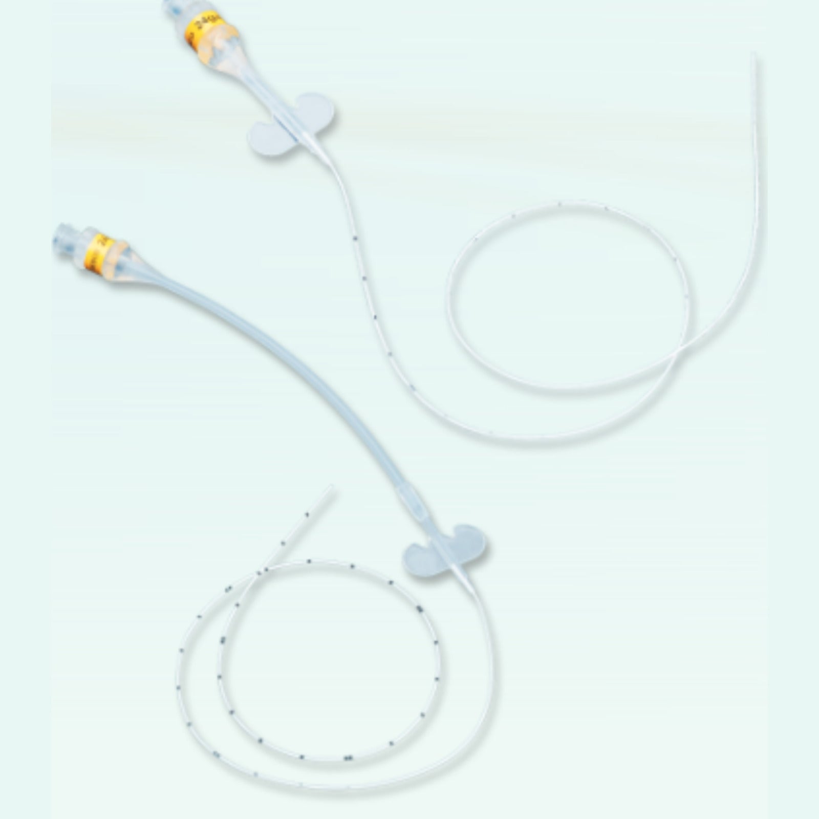 Catéter PICC neonatal Utah Medical PICC-Nate de silicona de un lumen, con conector de perfil bajo y aleta de sutura