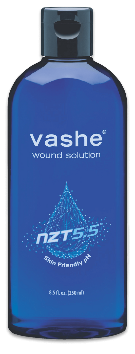Vashe Wound Solution botella de vertido 8.5 fl oz (250 ml), tapa abatible, packshot Urgo Medical