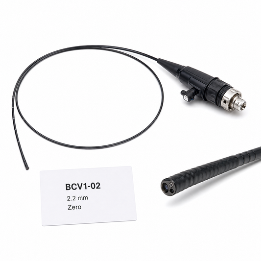 Imagen ilustrativa optimizada: Vathin H-SteriScope BCV1-02, broncoscopio flexible desechable Zero de 2.2 mm sin canal de trabajo, sobre fondo blanco