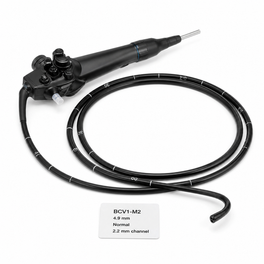 Imagen ilustrativa optimizada: Vathin H-SteriScope BCV1-M2, broncoscopio flexible desechable Normal de 4.9 mm con canal de trabajo de 2.2 mm, sobre fondo blanco