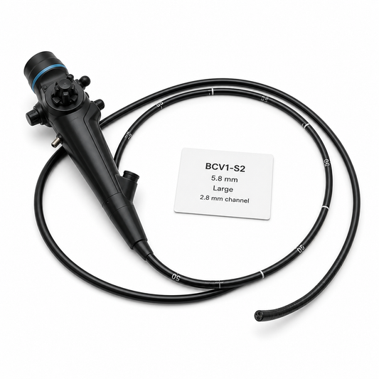 Imagen ilustrativa optimizada: Vathin H-SteriScope BCV1-S2, broncoscopio flexible desechable Large de 5.8 mm con canal de trabajo de 2.8 mm, sobre fondo blanco