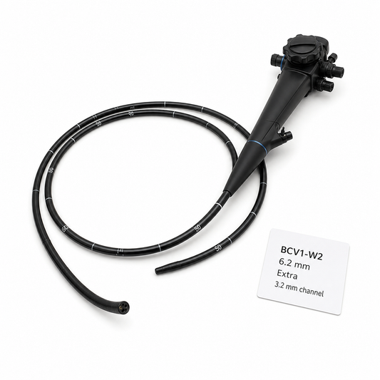 Imagen ilustrativa optimizada: Vathin H-SteriScope BCV1-W2, broncoscopio flexible desechable Extra de 6.2 mm con canal de trabajo de 3.2 mm, sobre fondo blanco