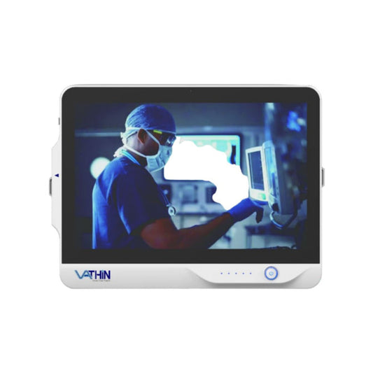Monitor digital Vathin DVM-B1 para broncoscopio sobre fondo blanco
