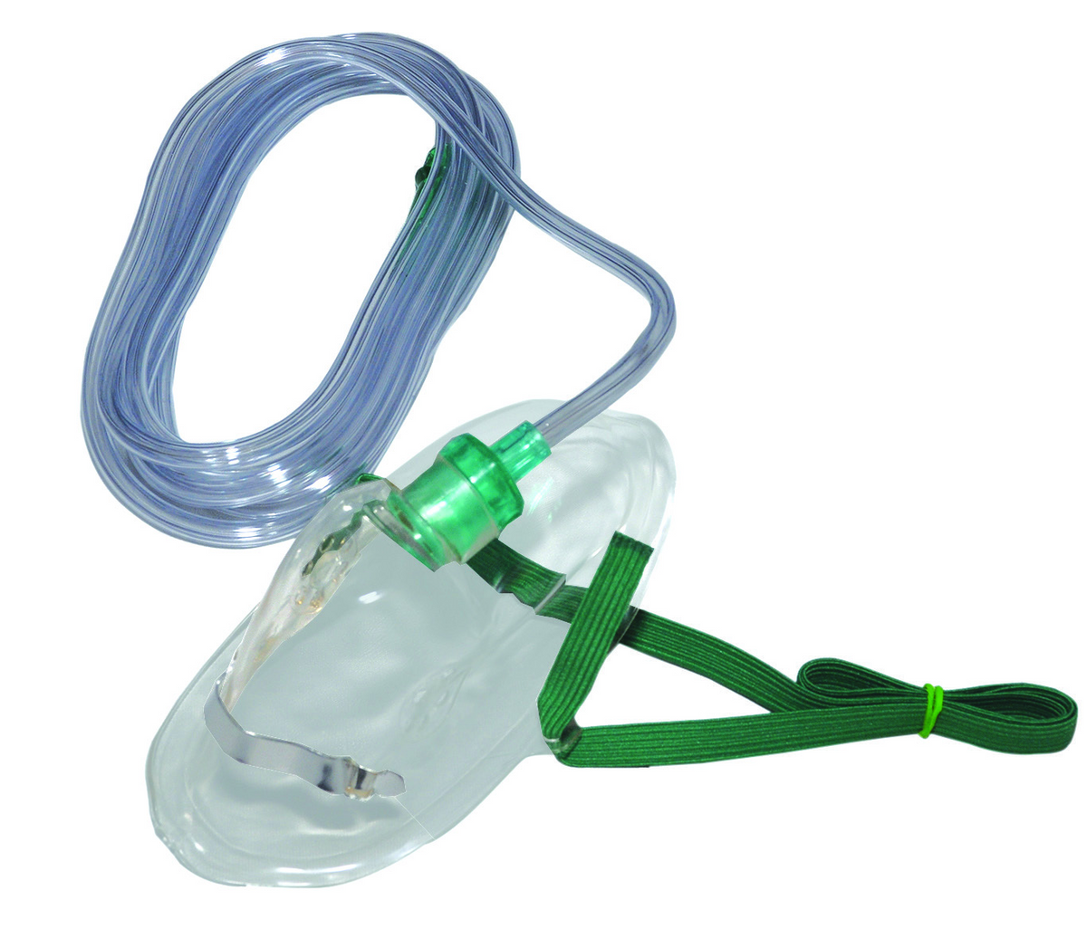 Foto de familia Ventlab: mascarilla adulta 2100 con tubo. Referencia ofrecida 2300, infantil (Infant), concentración media; talla fotografiada distinta.