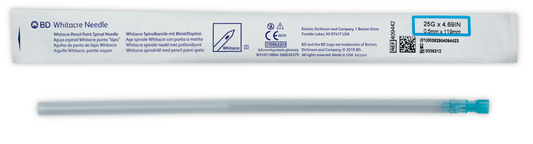 BD Whitacre espinal 25G x 4.69 pulgadas, referencia 409442