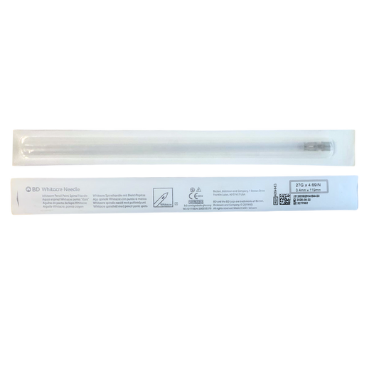 BD Whitacre espinal 27G x 4.69 pulgadas, referencia 409443