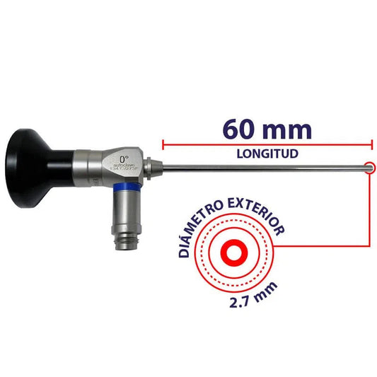 Lente de laparoscopia Xignal OT601, 60 mm de longitud, 2.7 mm de diámetro exterior y 0°